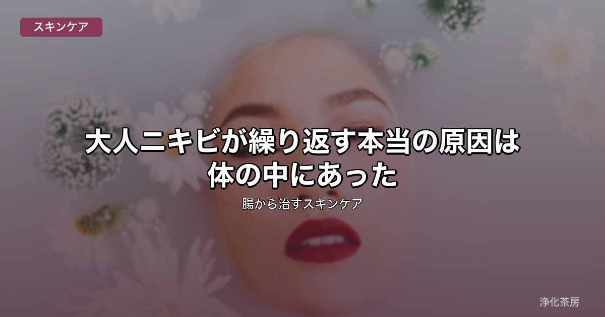 大人ニキビが繰り返す本当の原因は体の中にあった｜腸から治すスキンケア