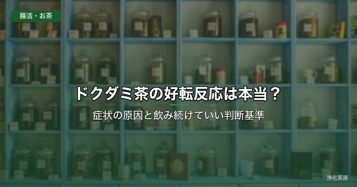 ドクダミ茶の好転反応は本当？症状の原因と判断基準