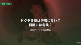 ドクダミ茶は肝臓に良い？腎臓には危険？研究データで徹底検証