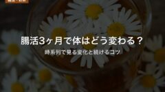 腸活3ヶ月で体はどう変わる？｜時系列で見る変化と続けるコツ