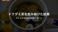 ドクダミ茶を飲み続けた結果｜デトックス効果の実感レポート