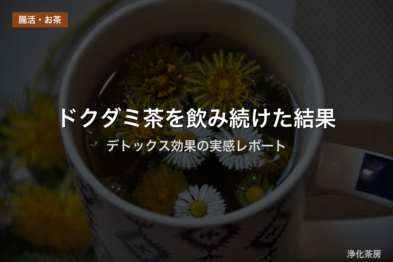 ドクダミ茶を飲み続けた結果｜デトックス効果の実感レポート