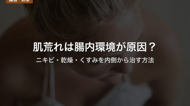 肌荒れは腸内環境が原因？｜ニキビ・乾燥・くすみを内側から治す方法