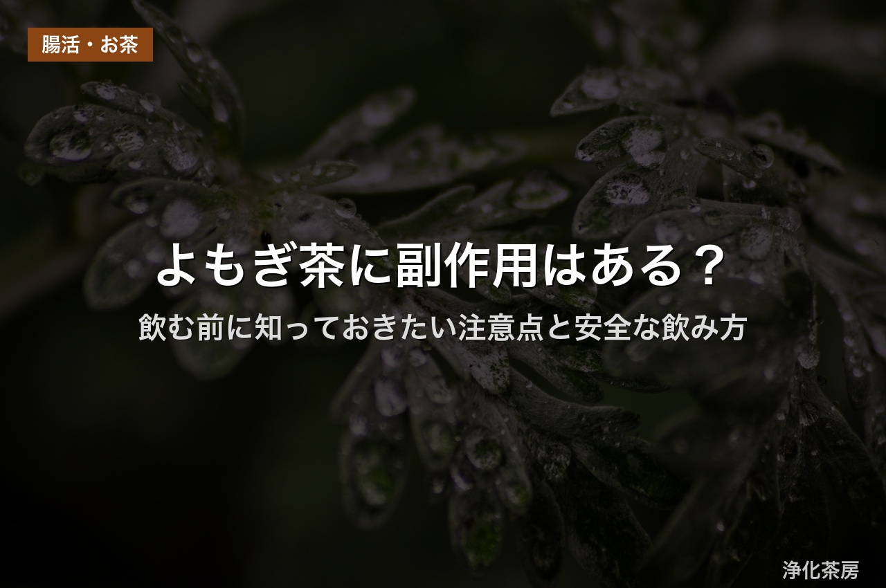 よもぎ茶に副作用はある？｜飲む前に知っておきたい注意点と安全な飲み方