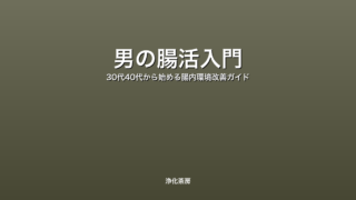 男の腸活入門｜30代40代から始める腸内環境改善ガイド