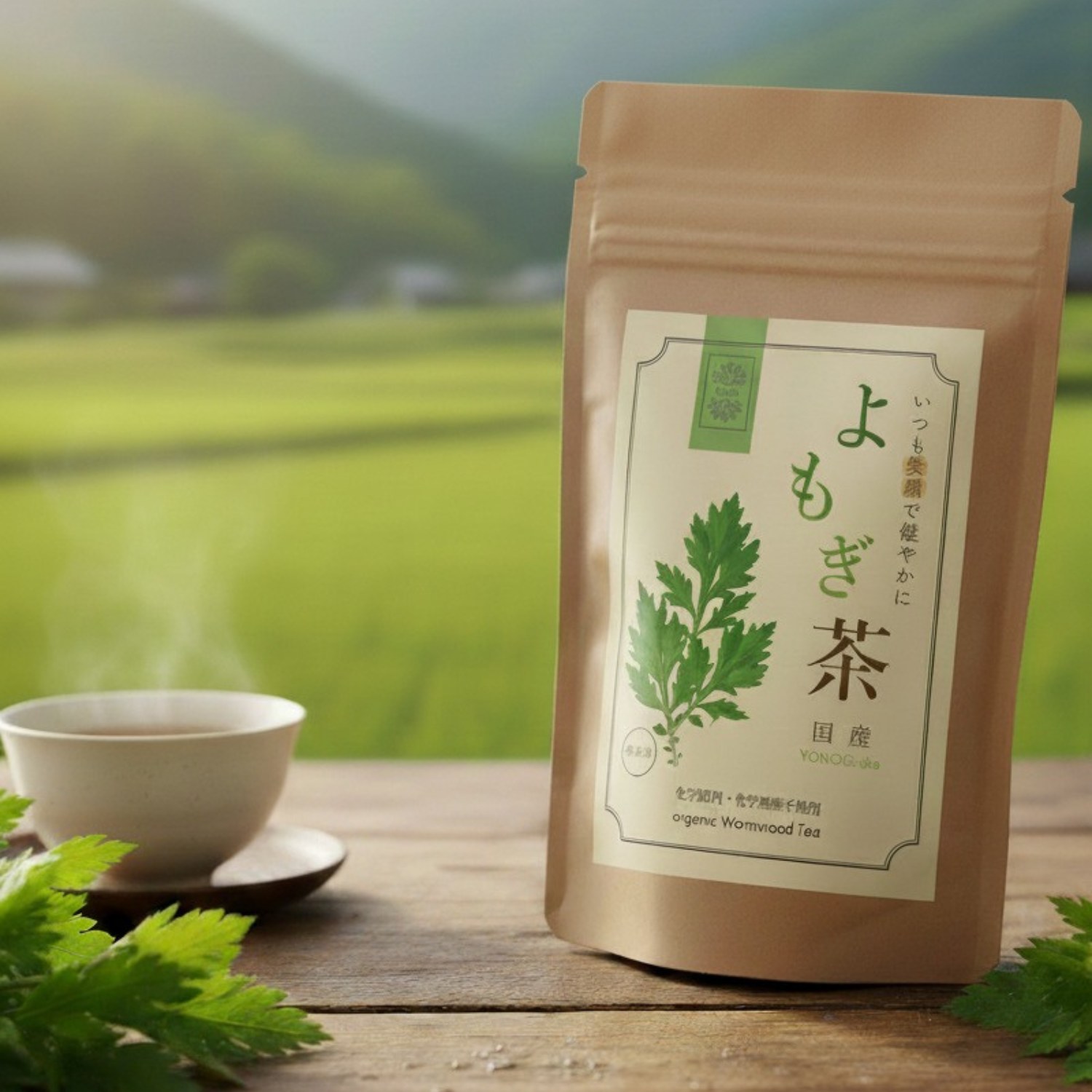 徳島の田園とNeith Tea よもぎ茶 20包
